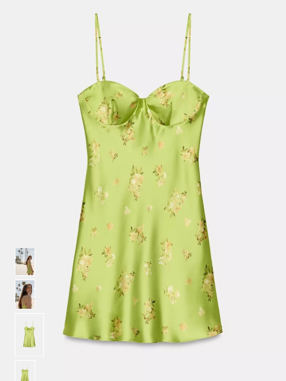Zara Satin Floral Dress